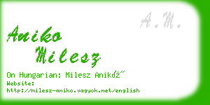 aniko milesz business card